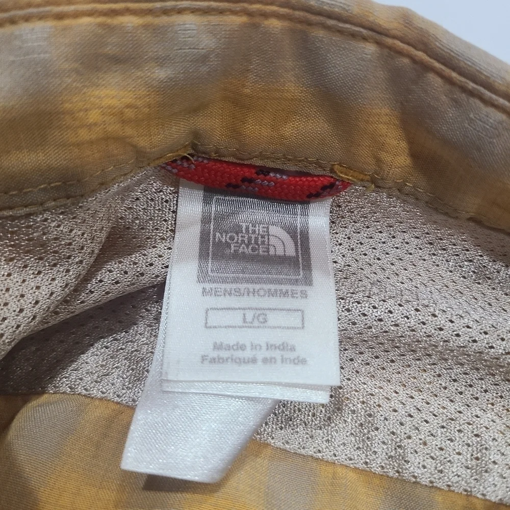 The North Face Men's Yellow Checkered Shirt Sz.L/G